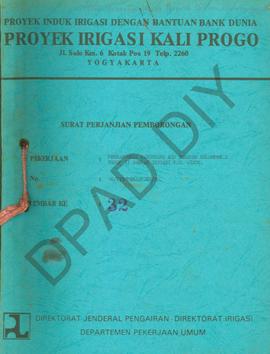 Surat dari proyek induk irigasi dengan Bantuan Bank Dunia (proyek irigasi Kali progo) tentang Sur...