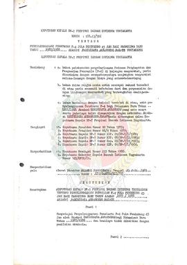 Keputusan Kepala BP-7 Provinsi Daerah Istimewa Yogyakarta Nomor : 188.43/506 Tentang Penyelenggar...