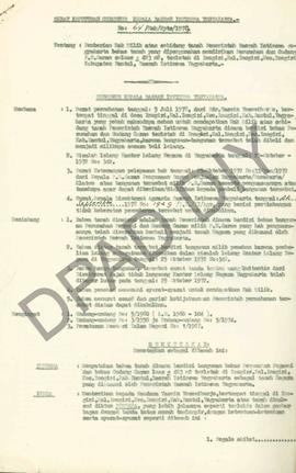 Surat Keputusan Kepala Daerah DIY, no. 64/HAK/KPTS/1979 tanggal 30 Juni 1979 tentang pemberian Ha...