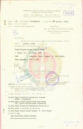 Laporan hasil pemeriksaan bulan Agustus 1978 pada proyek program bantuan SD di Kab. Kulon Progo.