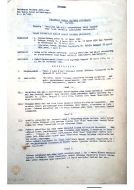 Peraturan Daerah Istimewa Yogyakarta No. 11/1954 tanggal 28 September 1954 tentang Peralihan Hak ...