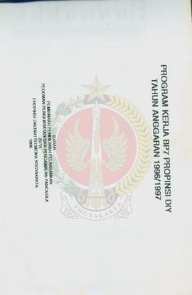 Program Kerja BP-7 Provinsi Daerah Istimewa Yogyakarta Tahun Anggaran 1996/1997