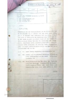 Surat kawat dari Menteri Dalam Negeri No. T.276.2/5104 kepada Gubernur KDH Tk. I tentang pelaksan...