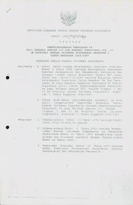 Surat Keputusan Gubernur Kepala Daerah Istimewa Yogyakarta Nomor: 105/KPTS/1997 Tentang Penyeleng...