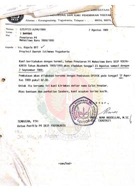 Berkas Surat Keputusan Kepala BP-7 Provinsi Daerah Istimewa Yogyakarta Nomor : 188.43/1928 tentan...