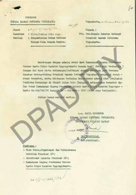 Permohonan penjelasan mengenai status berkas tribune pacuan kuda milik Kraton Yogyakarta yang ber...