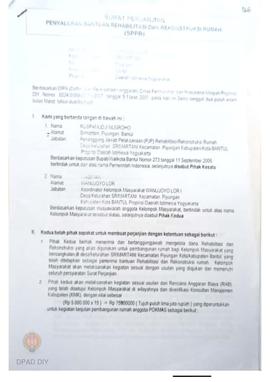 Amandemen Surat Perjanjian Penyaluran Bantuan Rehabilitasi dan Rekonstruksi Rumah (SPPB), Rusak B...