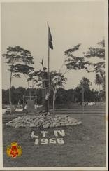 Bendera Pramuka berkibar di tiang bendera LT IV-1966