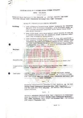 Keputusan Kepala BP-7 Provinsi  Daerah Istimewa Yogyakarta Nomor 188.43/678 tentang Penyelenggara...