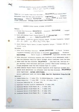 Surat Keputusan Gubernur Kepala Daerah DIY No. 32/Idz/KPTS/1986 tanggal 20 Januari 1986 tentang P...