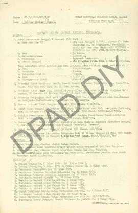 Surat Keputusan Gubernur Kepala  Daerah Istimewa Yogyakarta Nomor : 884/SK/HGB/BPN/1991 tanggal 2...