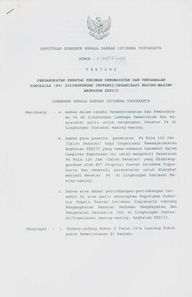 Keputusan Gubernur Kepala Daerah Istimewa Yogyakarta Nomor: II/KPTS/1997 tentang Pengangkatan Pen...