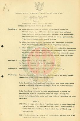 Keputusan bersama Menteri Pertanian dan Menteri Dalam Negeri No 223/Kpts/Um/4/1976 tentang pemben...