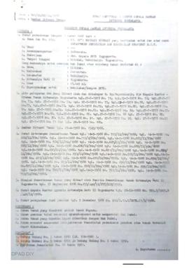 Surat Keputusan Gubernur KDH DIY No. 865/SK/HP/DA/1988 tanggal 24 Desember 1988 tentang Gambar Si...