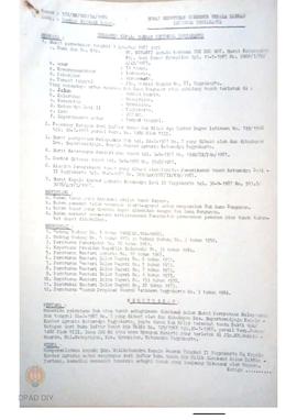 Surat Keputusan Gubernur Kepala Daerah DIY No. 572/SK/HGB/DA/1987 tanggal 15 Oktober 1987 tentang...