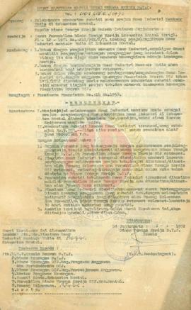 SK Kepala Dinas Tenaga Kerja DIY No 001/DTK/1972 tentang pelaksanaan pemberian subsidi pada proye...