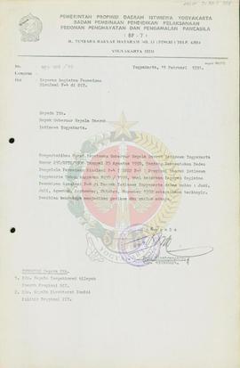 Laporan Kegiatan Permainan Simulasi P-4 di Daerah Istimewa Yogyakarta Bulan Juni-November 1990 da...