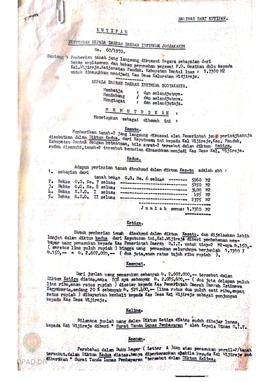 Kutipan Keputusan Kepala Daerah DIY No. 60/ 1970 tanggal 18 Maret 1970 tentang tanah bekas emplas...