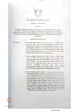 Peraturan Komisi Pemilihan Umum Nomor 35 Tahun 2008 tentang Pedoman Teknis Pelaksanaan Pemungutan...