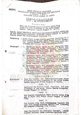 Surat Keputusan BP-7 Kabupaten Daerah Tingkat II Bantul Nomer : 33/KPTS/BP-7/BT/1983 tentang Nama...