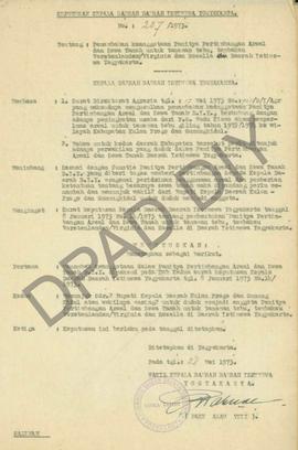 Surat Keputusan Kepala Daerah DIY No. 207/1973 tanggal 28 Mei 1973 tentang  penambahan keanggotaa...
