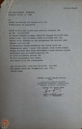 Laporan Tahunan Kantor Wilayah Direktorat Jenderal Transmigrasi Propinsi Kalimantan Tengah 1976/1977