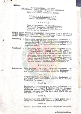 Surat Keputusan BP-7 Kabupaten Daerah Tingkat II Bantul Nomer : 06/KPTS/BP-7/BT/1982 tentang Pese...