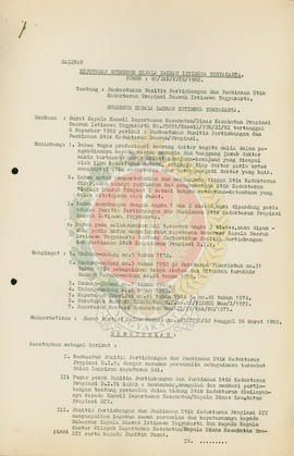 Salinan Keputusan Gubernur Kepala Daerah Istimewa Yogyakarta nomor: 40/PAN/KPTS/1982 tentang Pemb...