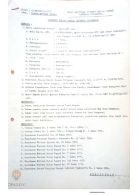 Surat Keputusan Gubernur Kepala Daerah DIY No. 69/SK/HGB/DA/1987 tanggal 13 Pebruari 1987 tentang...