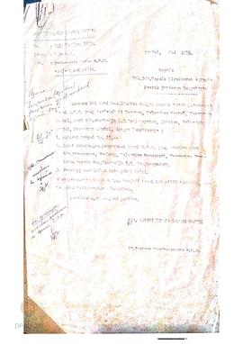 Surat dari Pjs. Bupati Bantul No. 2419/ 618/ PR/ 1975, Mei 1976 kepada Kepala Direktorat Agraria ...
