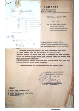 Surat No. 590/928 tanggal 15 Mei 1985 dari Walikotamadya Yk Kepada Kepala Dinas PU Prop. DIY tent...