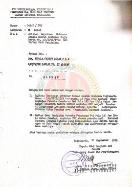 Bendel Daftar Urut Penilaian Peserta Penataran P-4 Pola 120 Jam (Pola Calon Penatar) Angkatan XIX...
