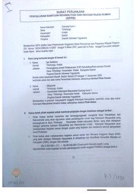 Surat Perjanjian Penyaluran Bantuan Rehabilitasi dan Rekonstruksi Rumah (SPPB),  Nama Kelompok Gu...