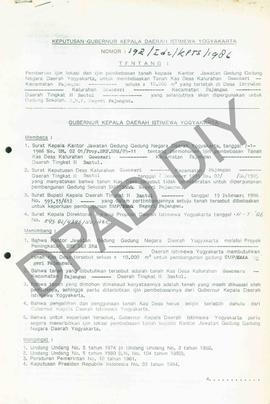 Surat Keputusan Gubernur Kepala Daerah Istimewa Yogyakarta                                       ...