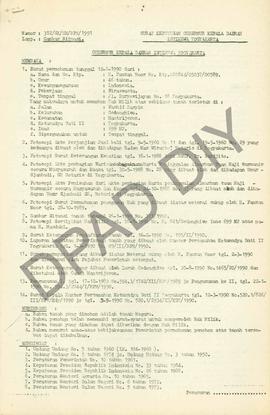 Surat Keputusan Gubernur Kepala  Daerah Istimewa Yogyakarta Nomor : 312/SK/HM/BPN/1991 tanggal 13...