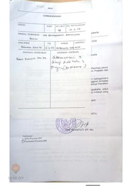 Laporan pelanggaran administrasi Pemilu No. 175/Panwaslu Kota-YK/09.