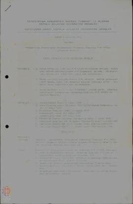 Keputusan Camat Kepala Wilayah Kecamatan Ngaglik No  04/Kpts/1995 Tanggal 15 Februari tentang Pem...