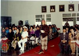 Walikota Yogyakarta  R. Widagdo sedang membacakan Ikrar Syawalan