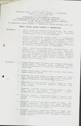 Salinan Keputusan Bupati Kepala Daerah Tingkat II Gunung Kidul Nomor : 50/KPTS/TIM/1998 tentang P...