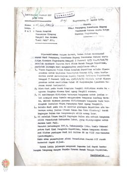Surat Kepala Biro Umum Setda DIY no. K 1/VIII/221/79, tertanggal 19 Juli 1979 kepada Pengageng Ka...