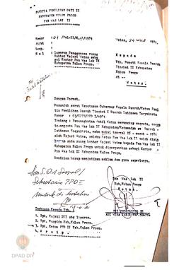 Surat No. 04/Pol-II/K.III/81 tentang laporan penggunaan ruang Kantor Kejari Wates sebagai Kantor ...