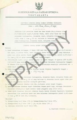 Surat Keputusan Gubernur DIY No. 45/Id2/KPTS/1987 tentang Pemberian ijin pembelian tanah Kas Desa...