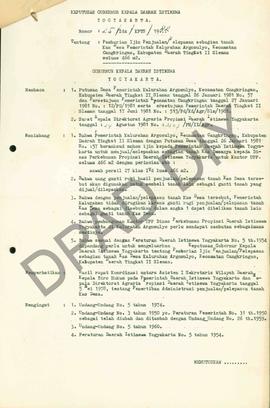 Surat Keputusan Gubernur Kepala DIY No.25/Id2/KPTS/1982 tentang pemberian ijin penjualan/pelepasa...