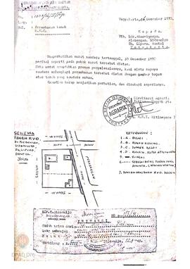 Surat dari Kepala Direktorat Agraria DIY No. 1333/ 16/ III/ Agr tanggal 26 Desember 1972 kepada S...