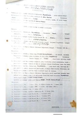 Surat Keputusan Gubernur Kepala Daerah DIY No. 13/Idz/KPTS/1986 tanggal 10 Januari 1986 tentang P...