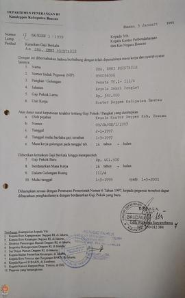 Surat dari Kepala Departemen Penerangan Republik Indonesia Kantor Departemen Penerangan Kabupaten...