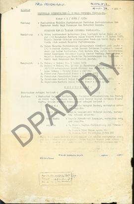 Surat Keputusan Gubernur Kepala Daerah DIY Nomor : 5/KPTS/1979 tentang pembentukan majelis pertim...