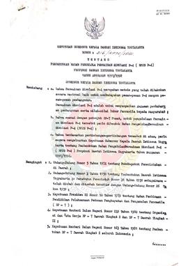 Surat Keputusan Gubernur Kepala Daerah Istimewa Yogyakarta Nomor: 316/KPTS/1991 tentang Pembentuk...