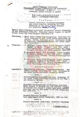 Surat Keputusan BP-7 Kabupaten Daerah Tingkat II Bantul Nomer : 11/KPTS/BP-7/BT/1982 tentang Pese...