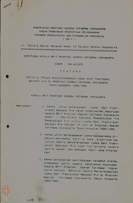 Keputusan Kepala BP-7 Propinsi Daerah Istimewa Yogyakarta No  188.43/675 tentang Petunjuk Teknis ...